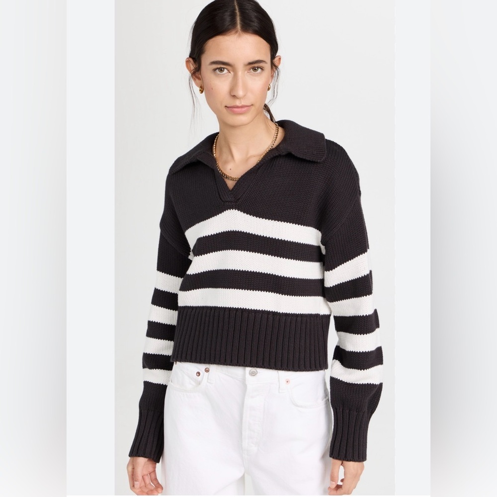 Pistola Arlo Striped Black And White Women's Sweater